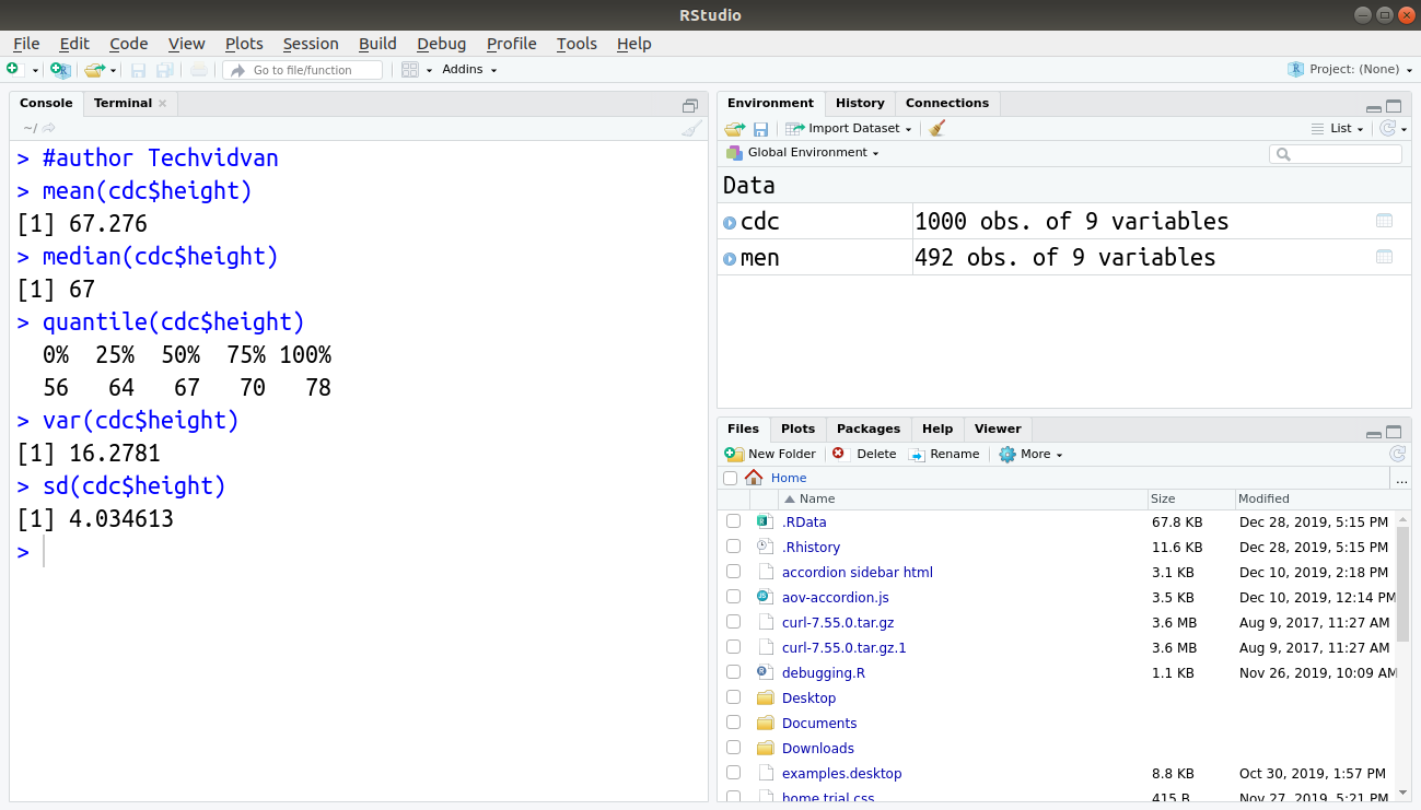 How To Find The Mean Of A Dataset In Rstudio