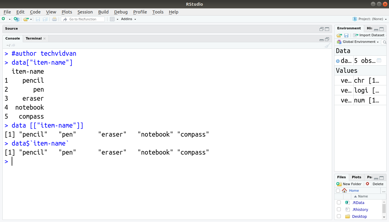 How to create index and modify Data Frame in R TechVidvan