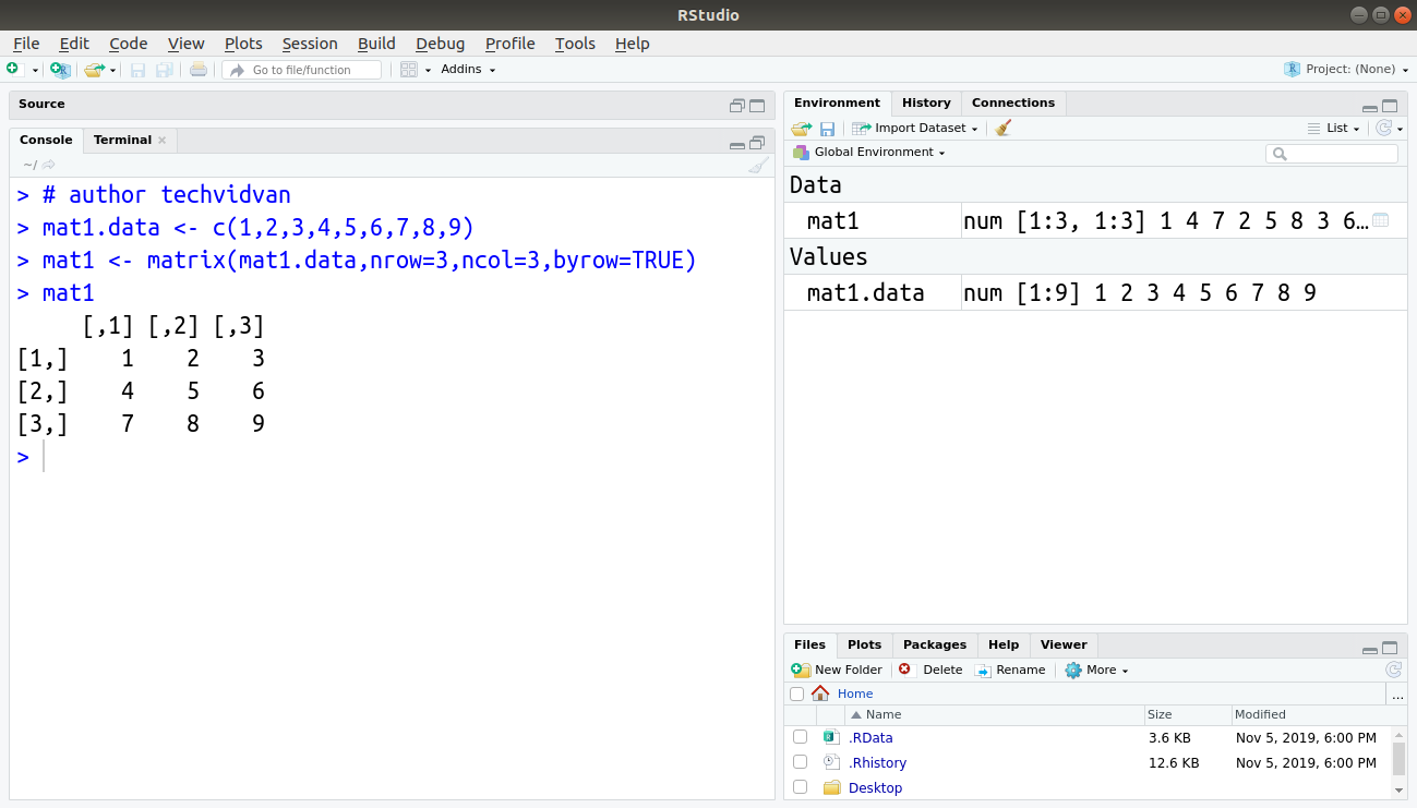 matrix in r