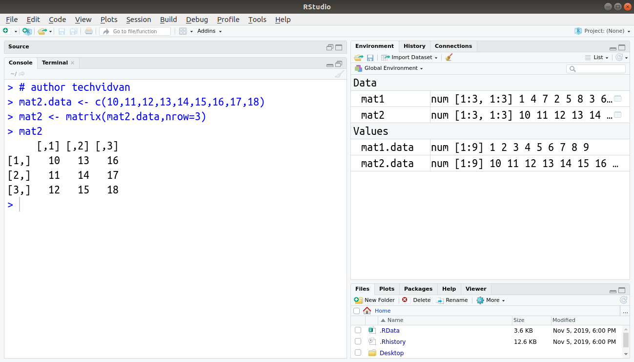 R Matrix How to create name and modify matrices in R TechVidvan