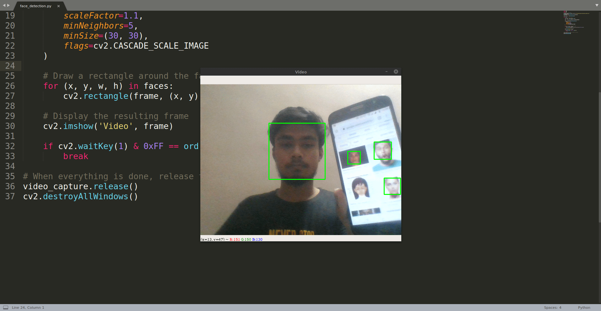 real-time-face-recognition-with-python-opencv-techvidvan
